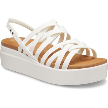 Crocs Brooklyn Snörade Low Kilklack Platform Clogs Dam Vita | Sverige 0461LISH